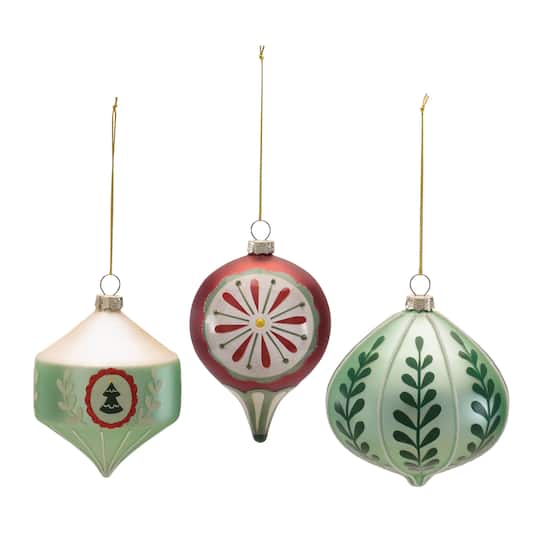 Melrose Glass Ornaments Set